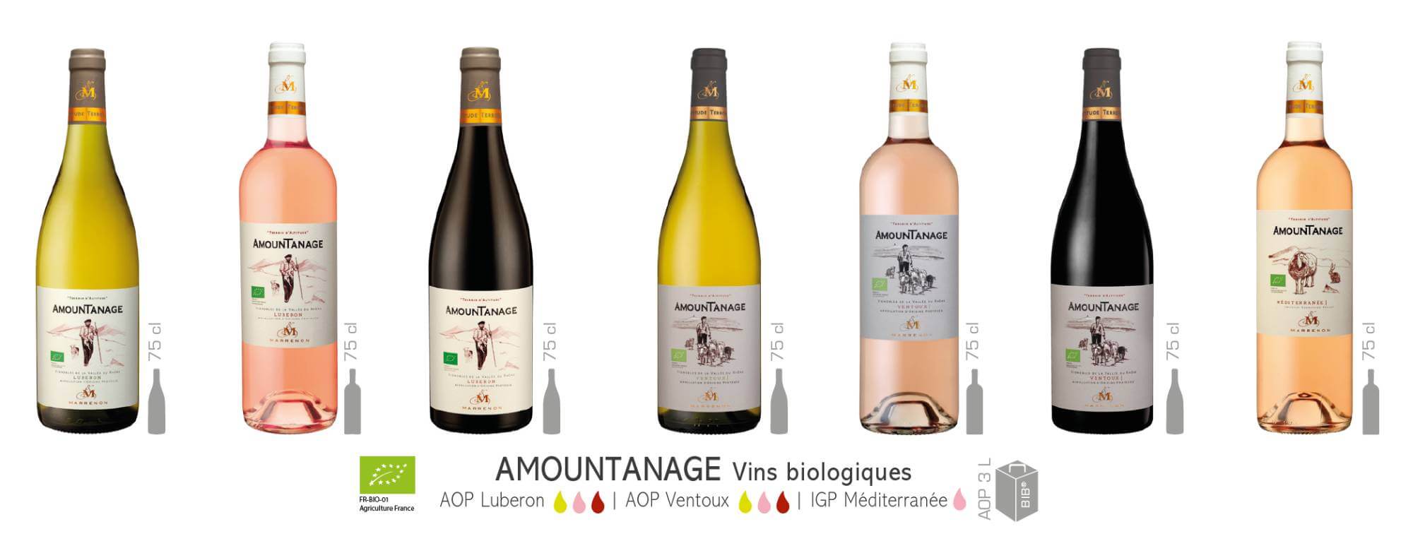 Les Terroirs d’Altitude – Amountanage Bio AOP Luberon AOP Ventoux IGP Méditerranée